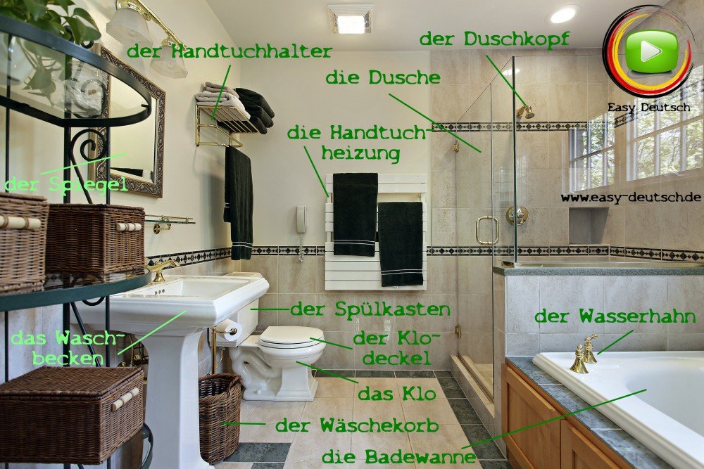 Deutsch lernen das Bad