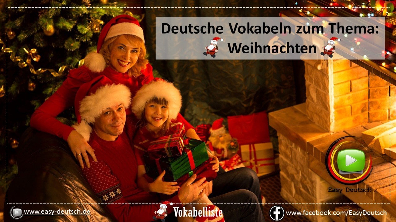 Vokabelliste 5 Weihnachten Easydeutsch