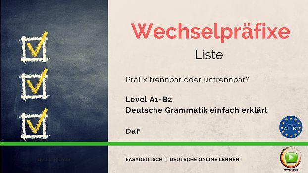 Wechselpräfixe Wechselpräfixe