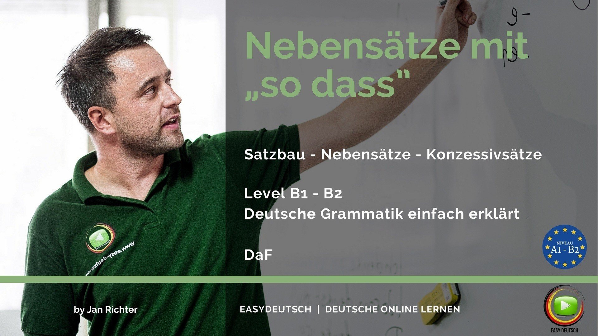 Konsekutivsatz Konjunktion „sodass” Grammatik & Übungen
