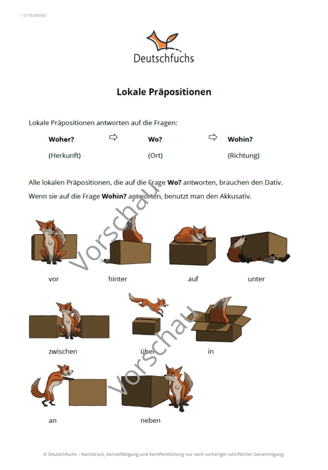 Deutschfuchs - Online Lehrbuch Beispiel 1